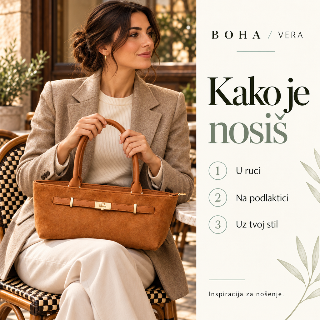 VERA — Kako je nosiš. Inspiracija za nošenje u ruci i na podlaktici.